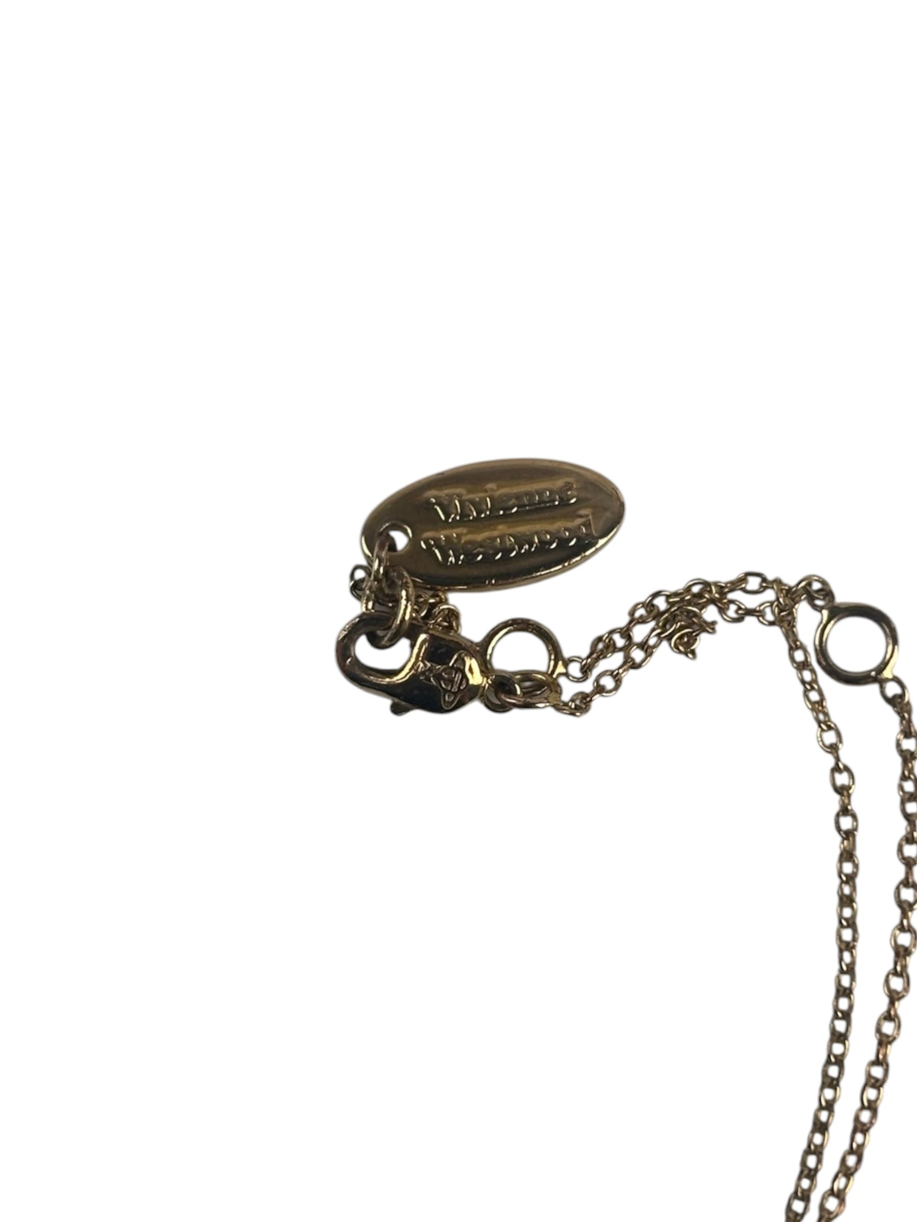 Vivienne Westwood Rhinestone Orb Pendant Necklace