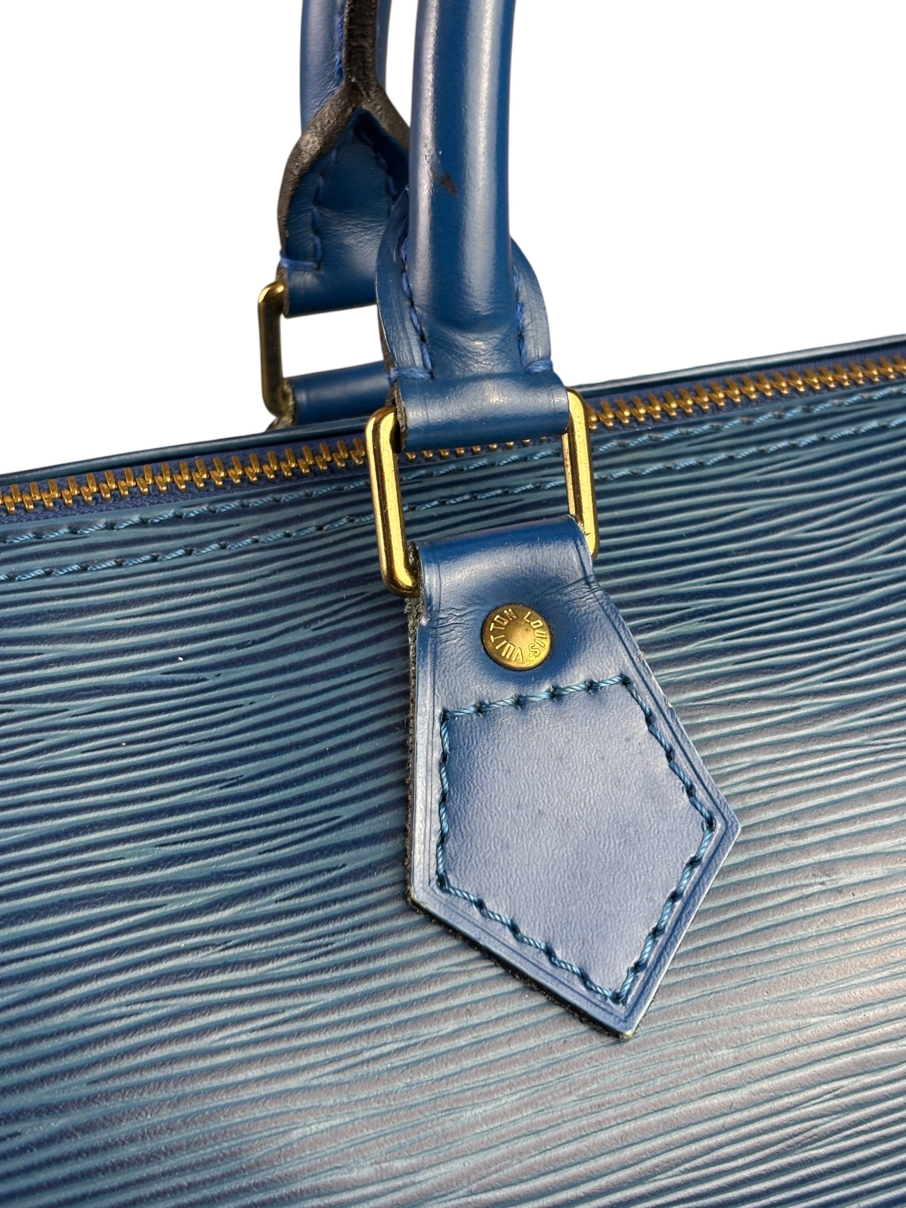 Louis Vuitton Blue Epi Leather Speedy 30