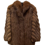 Malvoisie Vintage Brown Fur Coat