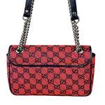 Gucci GG Red Marmont Flap Chain Shoulder Bag