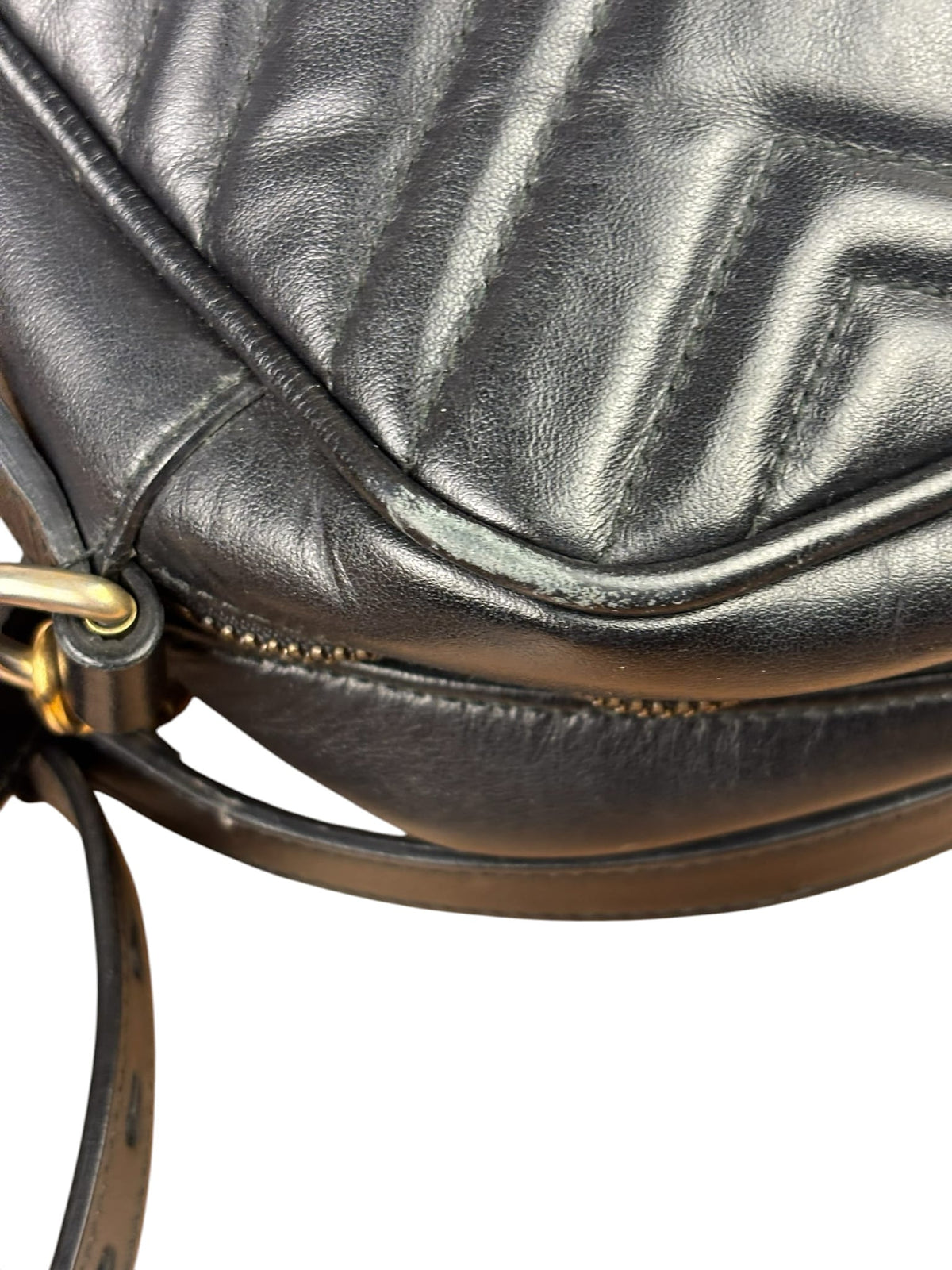 Gucci Black Leather Marmont Small Camera Bag