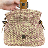 Fendi Raffia Crochet Baguette