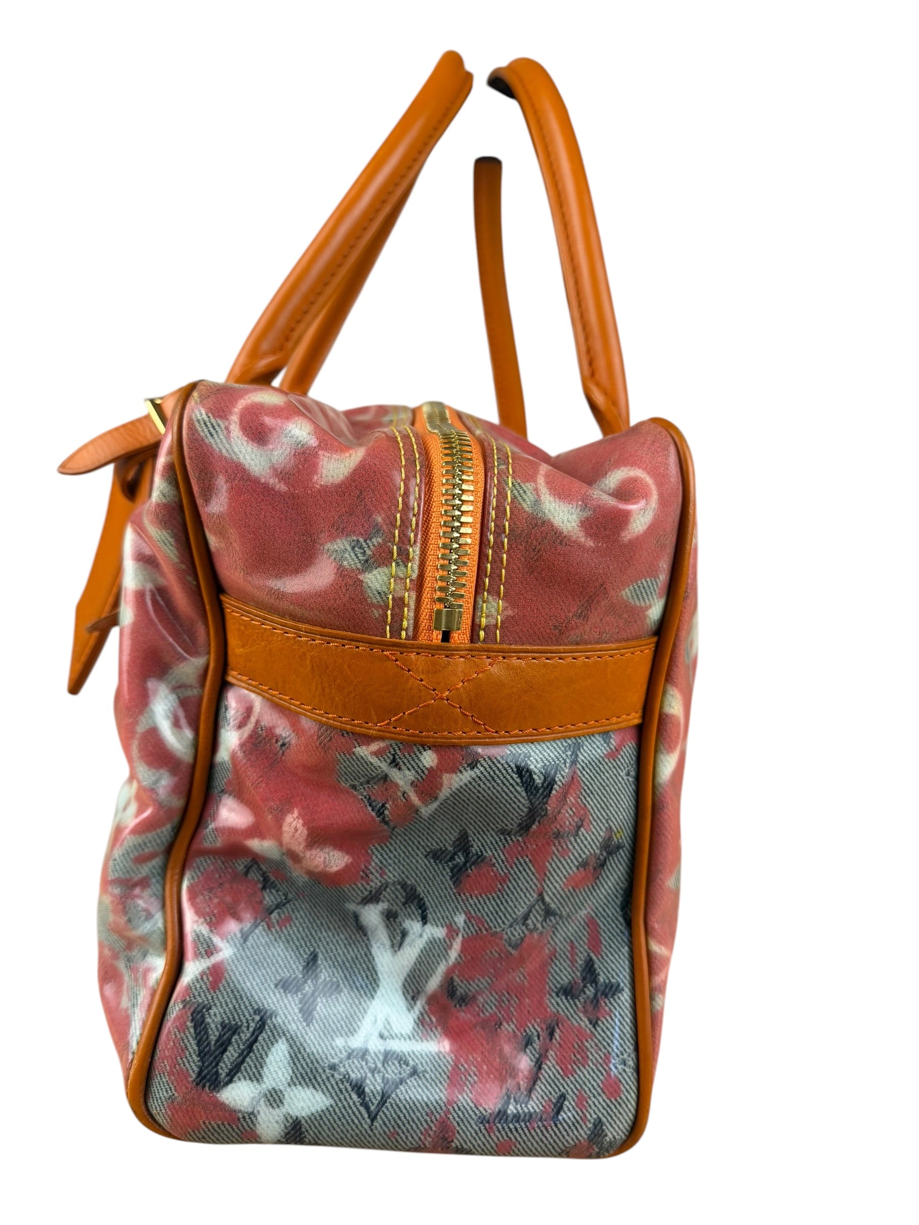 Louis Vuitton Richard Prince Orange Vinyl Canvas Monogram Hand Bag PM