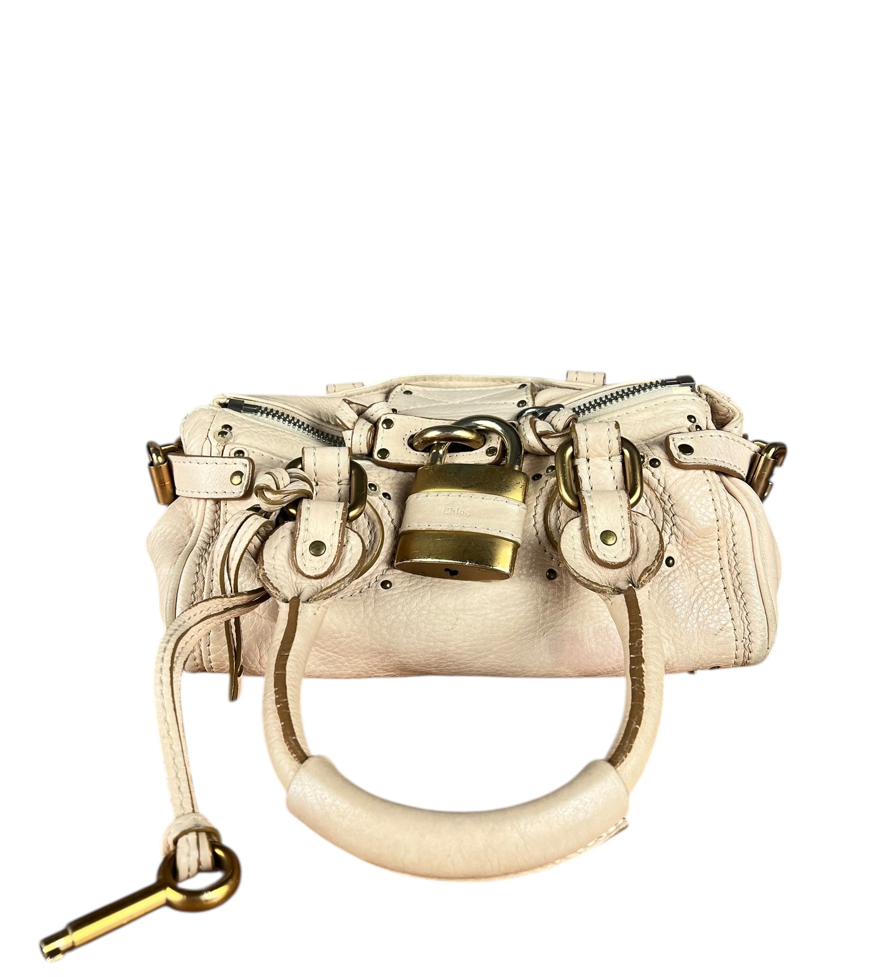 Chloe Vintage Mini Chloe Paddington Bag Beige