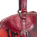 Coach Red Leather Patchwork Handbag