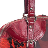 Coach Red Leather Patchwork Handbag