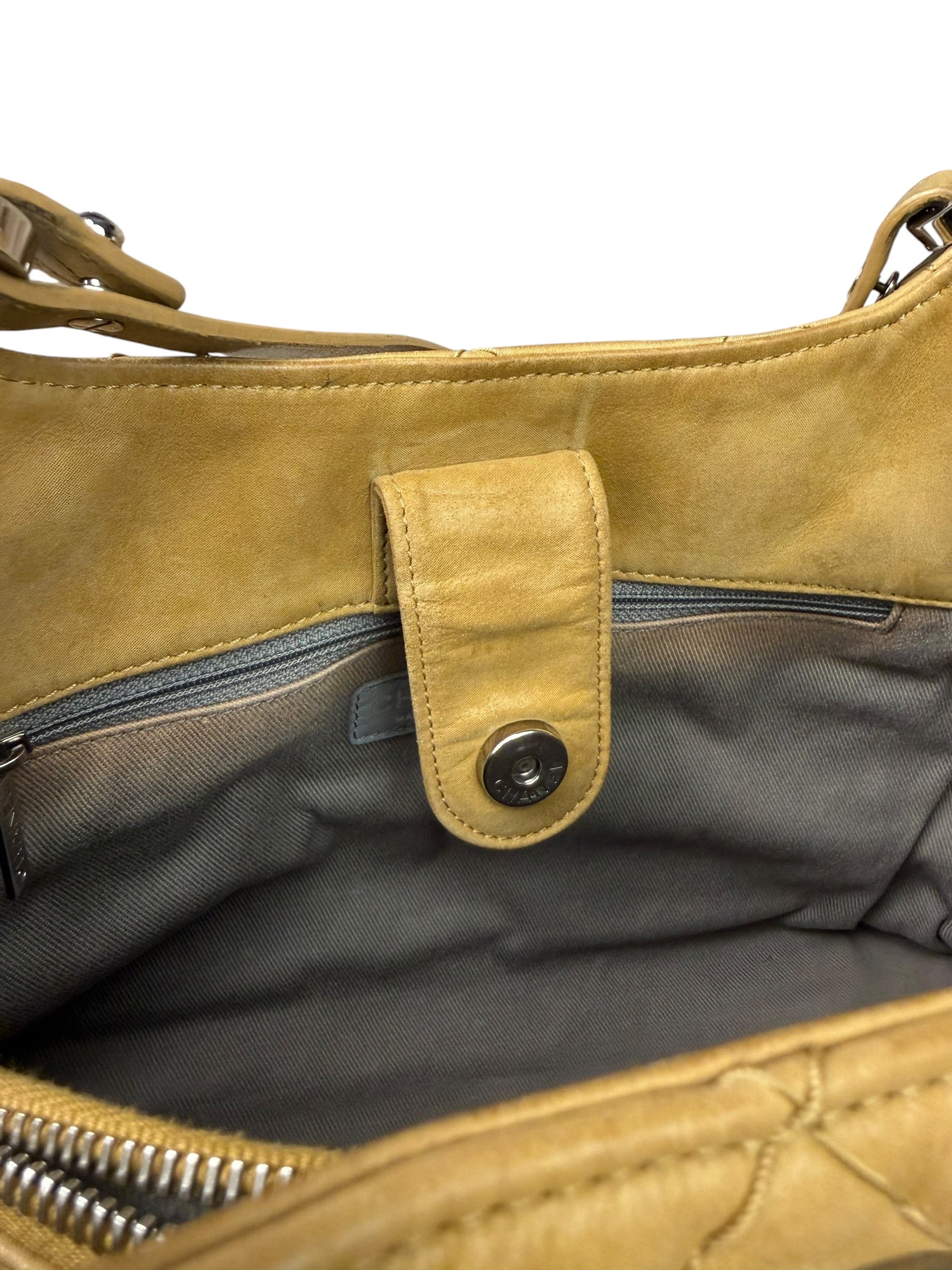 Chanel Beige Iridescent Quilted Leather 2Way Sea Hit Tote 2012