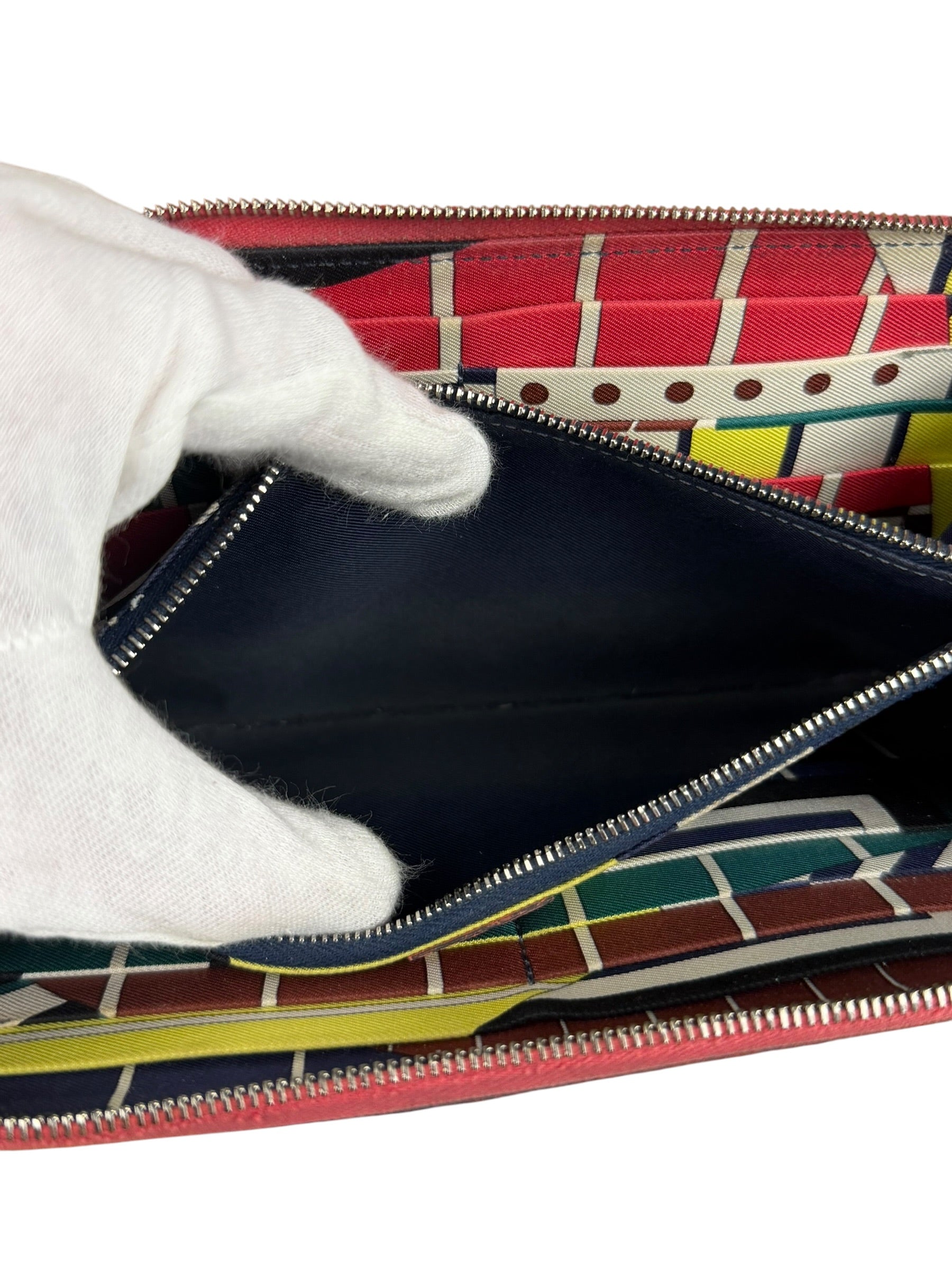 Hermes Pink Epsom Leather Silk'In Long Wallet