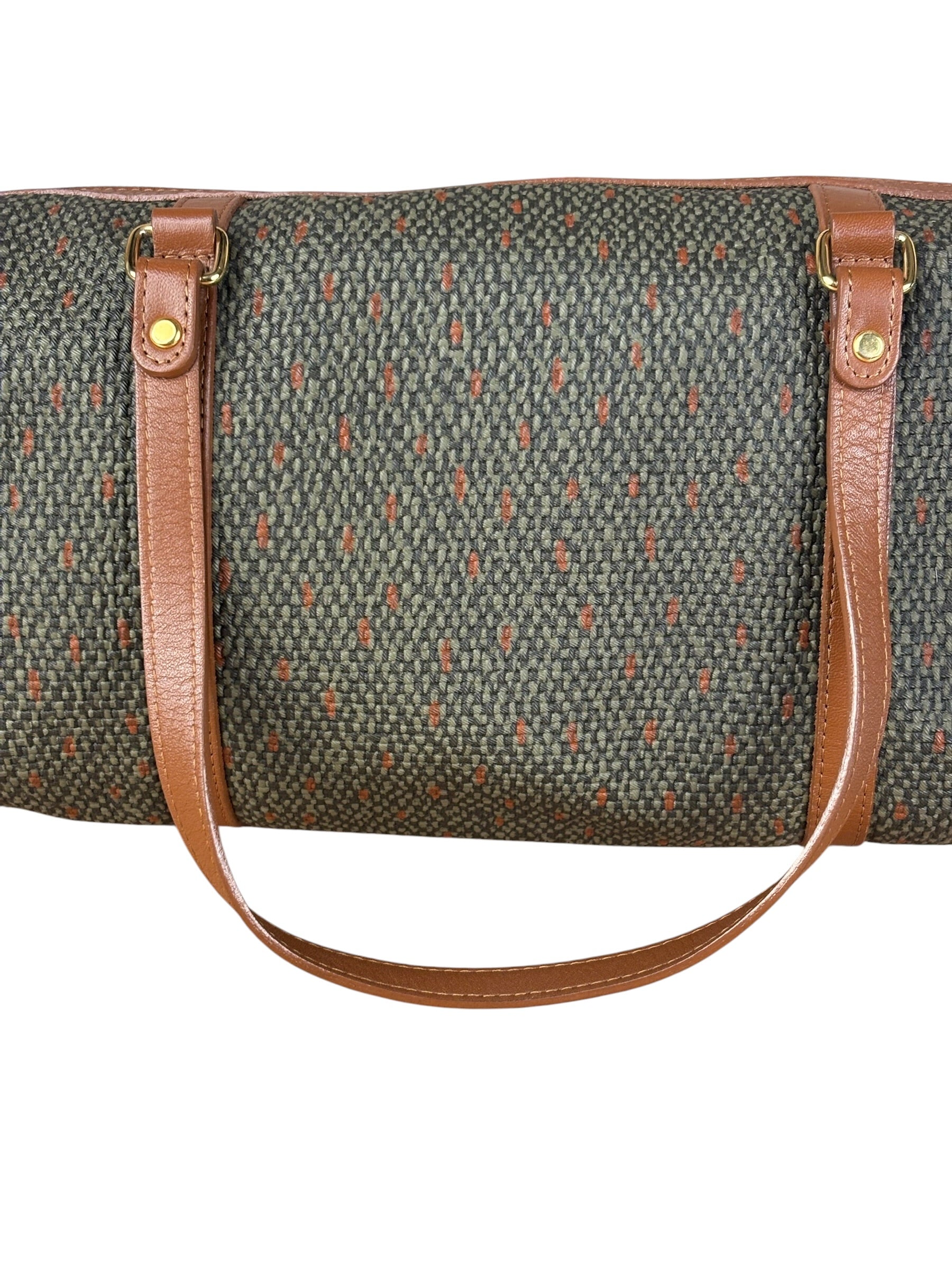 Yves Saint Laurent Vintage Brown Leather Woven Hand Bag