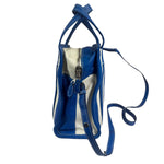 Balenciaga White/Blue Bazar Stripe Two-Way Tote Bag