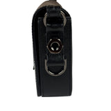 Off-White Black/White Leather Binder Clip Crossbody Bag