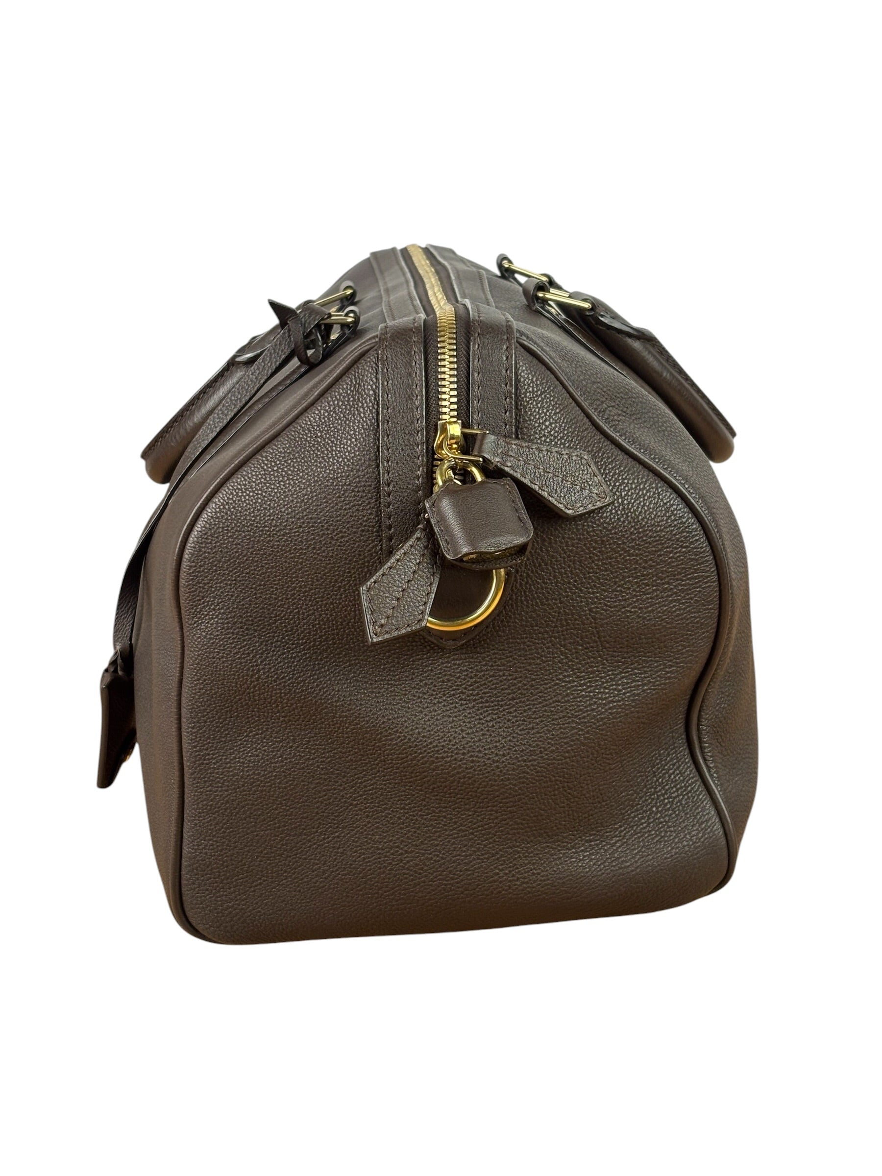 Louis Vuitton Chocolate Calfskin Sofia Coppola Duffel Bag