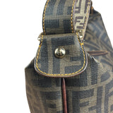 Fendi Vintage Two-Tone Leather Zucchino Messenger/Shoulder Bag