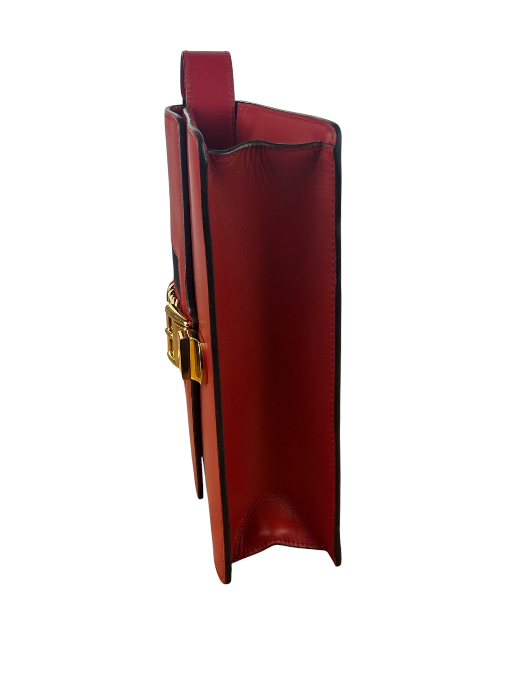 Gucci Red Leather Sylvie Shoulder Bag