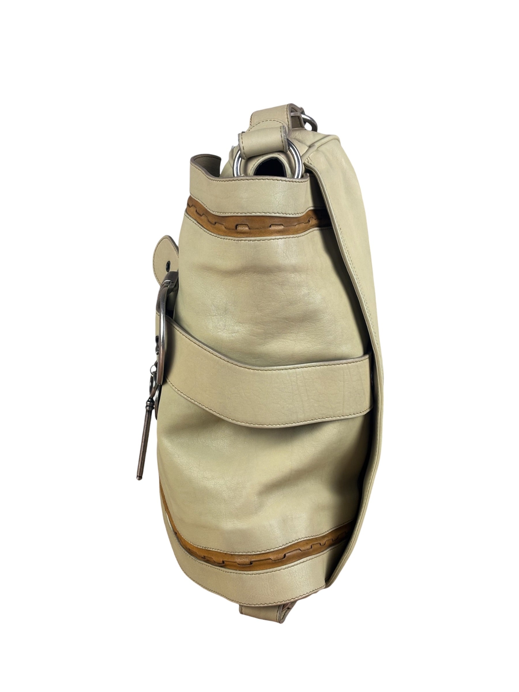 Christian Dior Vintage Beige Marrakech Medium Shoulder Bag
