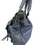 Balenciaga Blue Leather Two-Way First City Bag