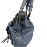 Balenciaga Blue Leather Two-Way First City Bag