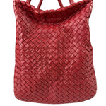 Bottega Veneta Red Intrecciato Montaigne Bag