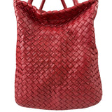 Bottega Veneta Red Intrecciato Montaigne Bag
