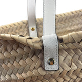 Versace Leather Trim Basket Bag