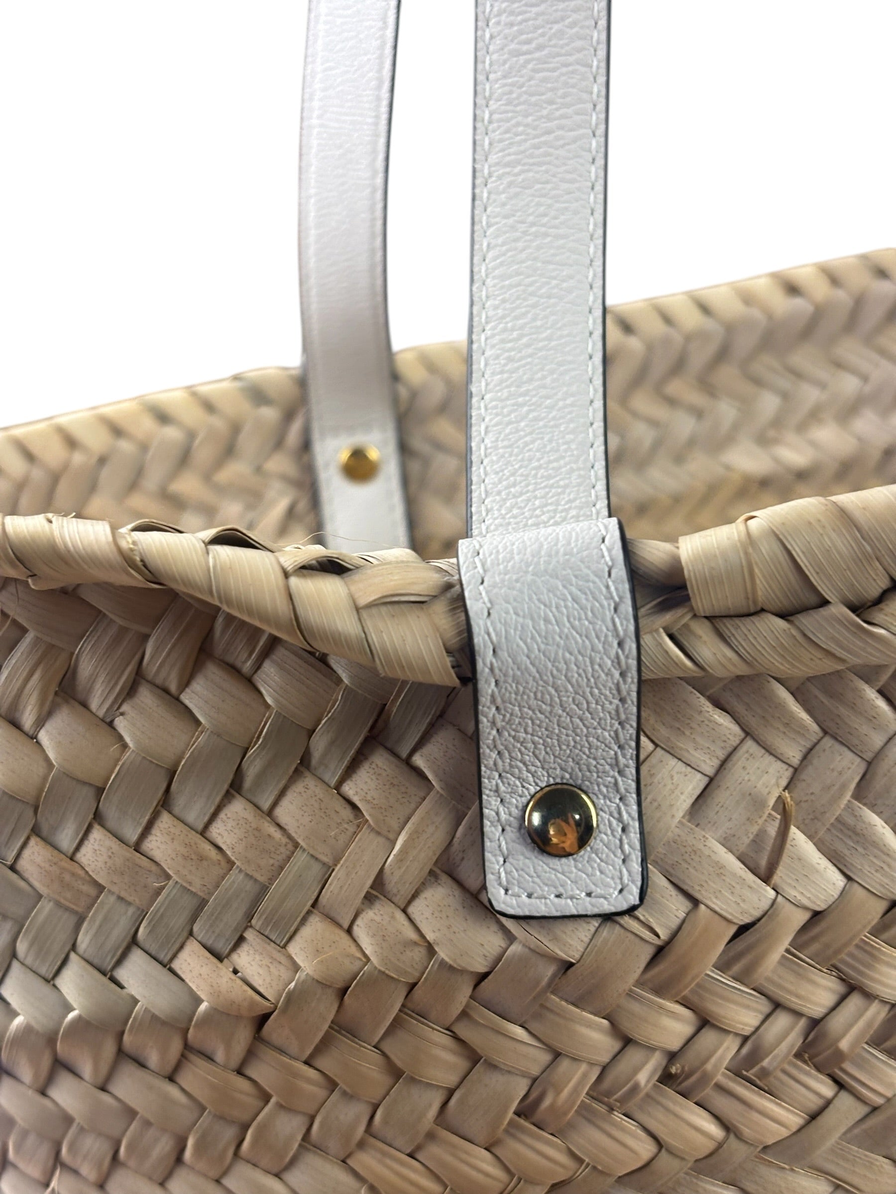 Versace Leather Trim Basket Bag