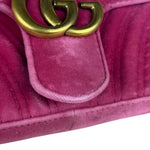 Gucci GG Marmont Pink Velour Chain Bag