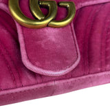 Gucci GG Marmont Pink Velour Chain Bag