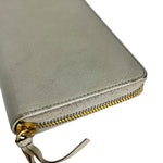 Balenciaga Grey Leather Moto Long Wallet