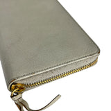 Balenciaga Grey Leather Moto Long Wallet