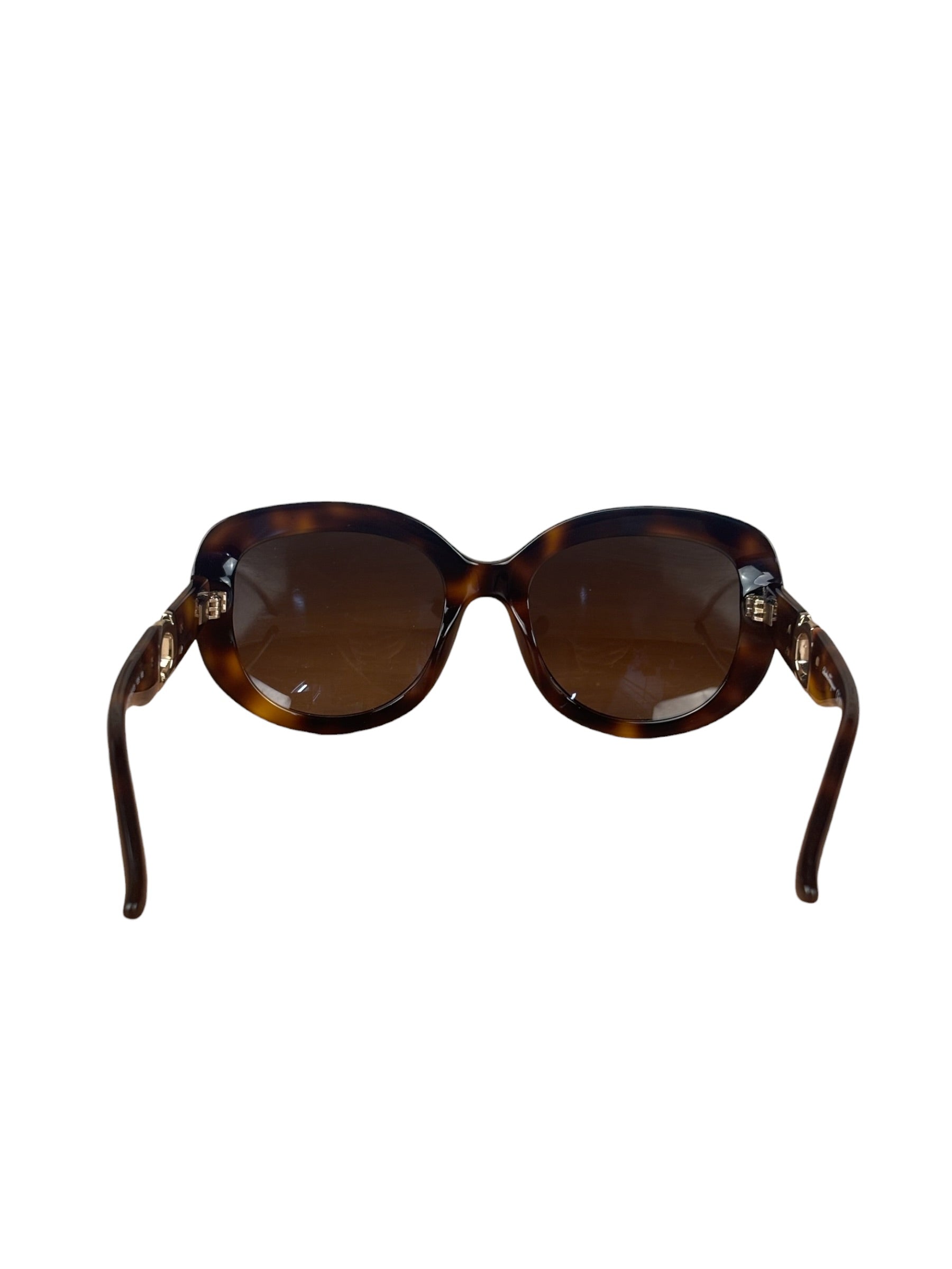 Salvatore Ferragamo Tortoise Oversized Sunglasses