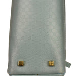Gucci Blue Leather Micro GG Bowler Bag