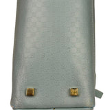 Gucci Blue Leather Micro GG Bowler Bag