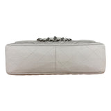 Chanel Grey Cotton M Classic Flap