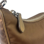 Prada Brown Nylon Pochette Shoulder Bag