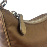 Prada Brown Nylon Pochette Shoulder Bag
