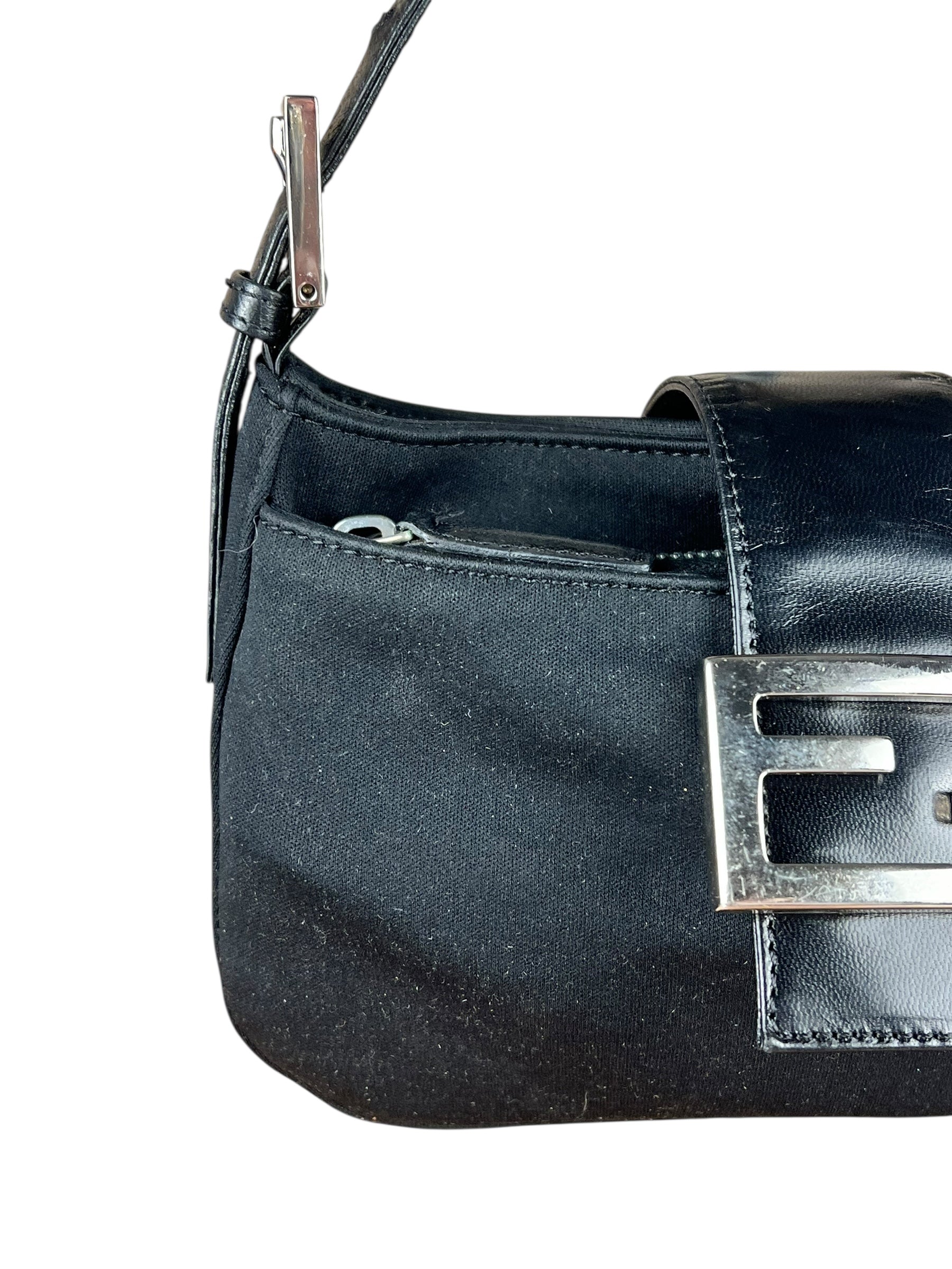 Fendi Mini Baguette Neoprene Black