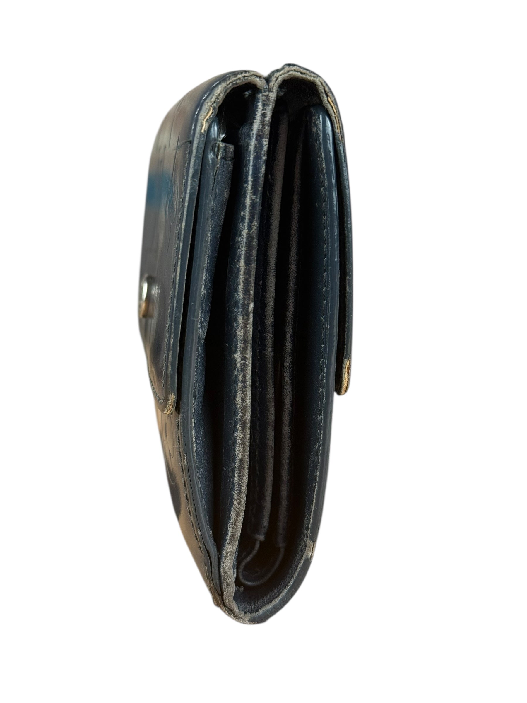 Louis Vuitton Vintage Dark Grey Matte Vernis Wallet