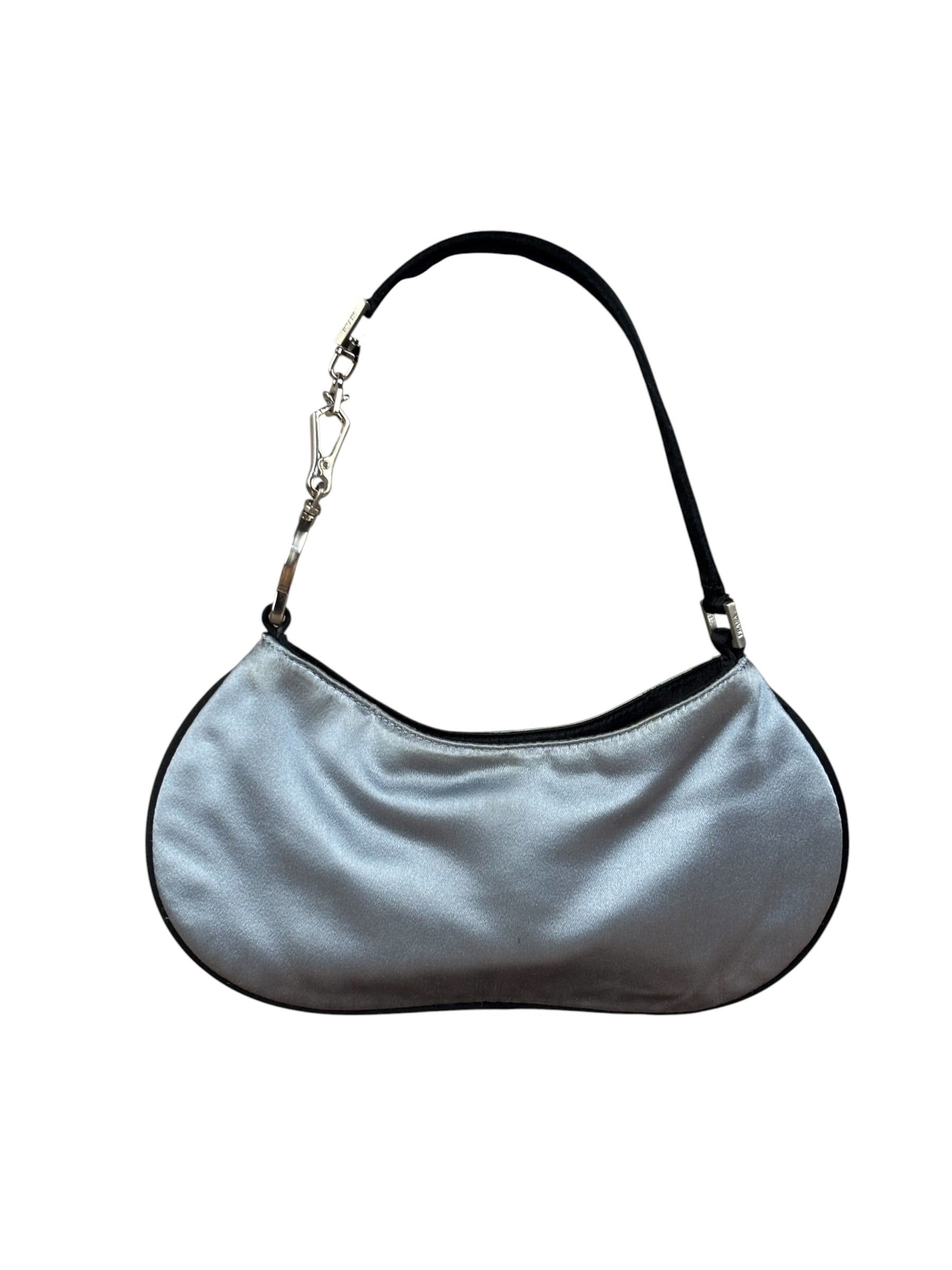 Prada Spazzolato Mini Grey Satin