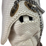 Chanel Ivory Perforated Drill Two-Tone Mademoiselle Flap Bag 2006