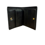 Fendi Black Leather Bifold Compact Wallet
