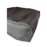Fendi Vintage Black Nylon Leather Trim FF Roll Tote Bag