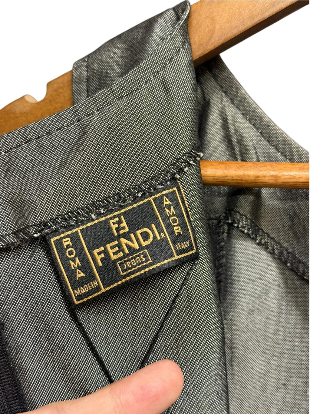 Vintage Fendi Grey Sleeveless Pink Geometric Logo Mini Dress