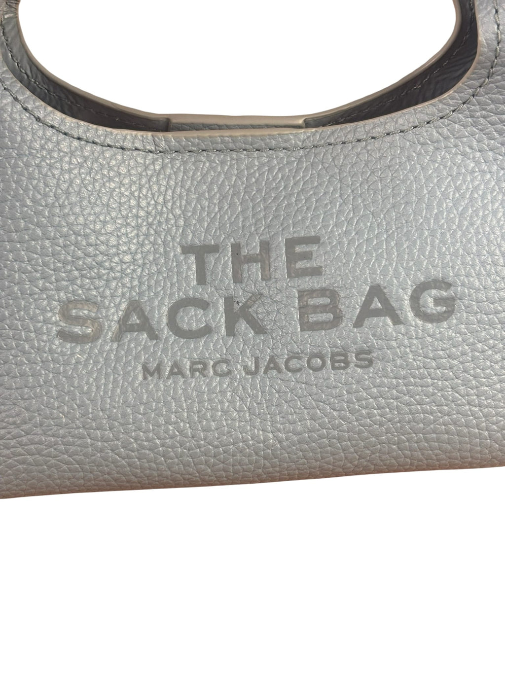 Marc Jacobs Cloud Blue Pebbled Leather Nano The Sack Two-Way Hobo