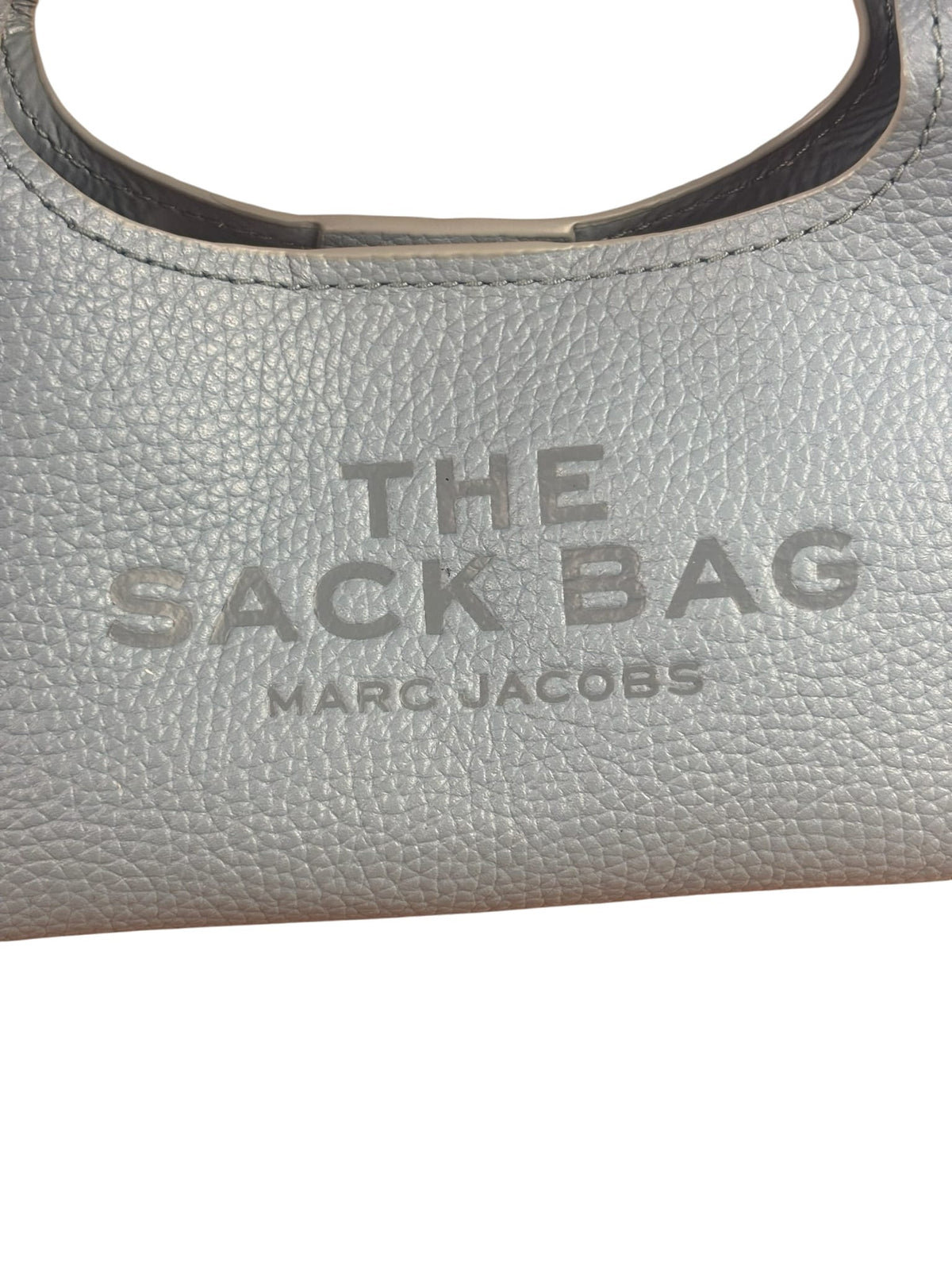Marc Jacobs Cloud Blue Pebbled Leather Nano The Sack Two-Way Hobo