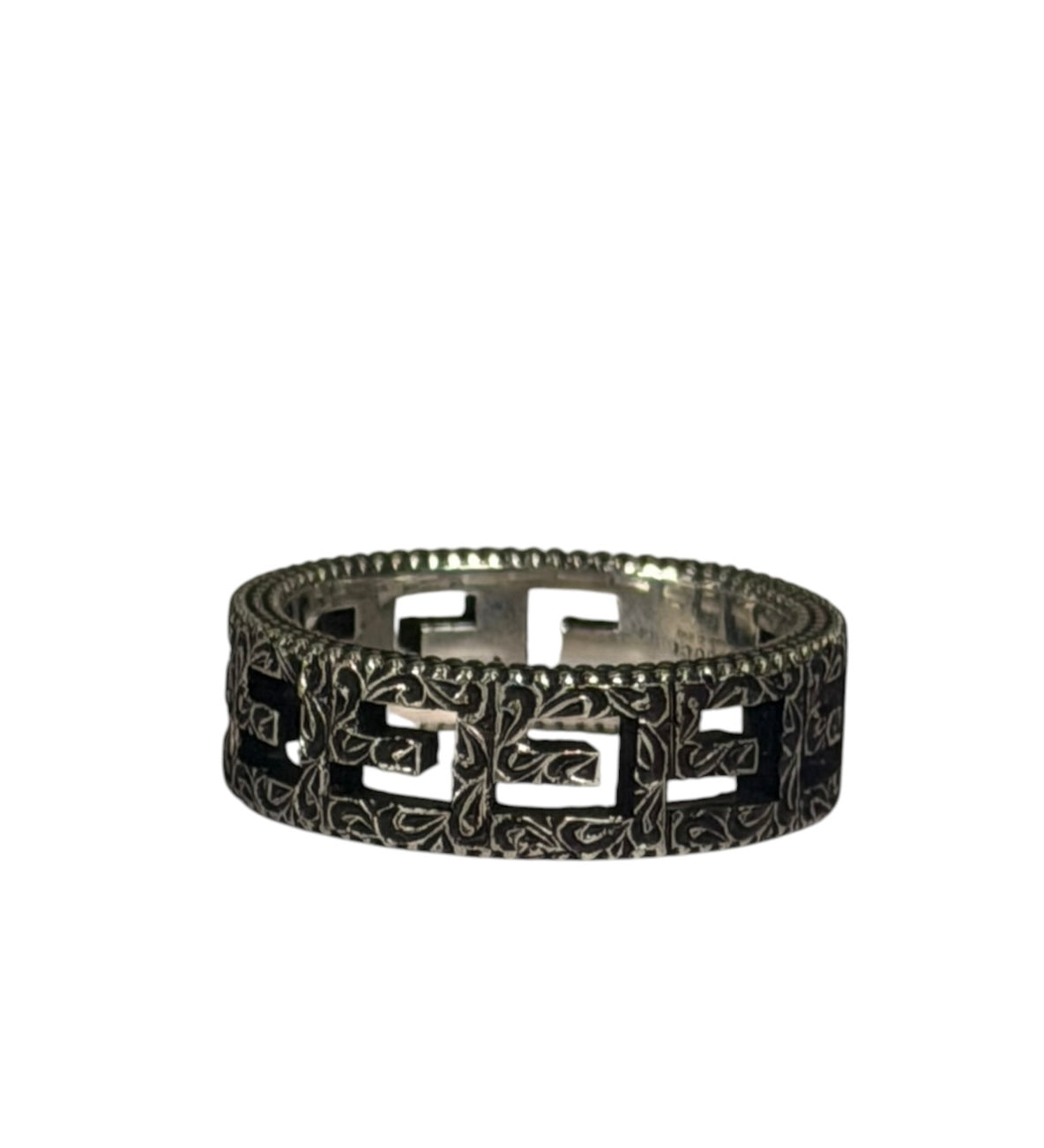 Gucci Sterling Silver G Cube Ring