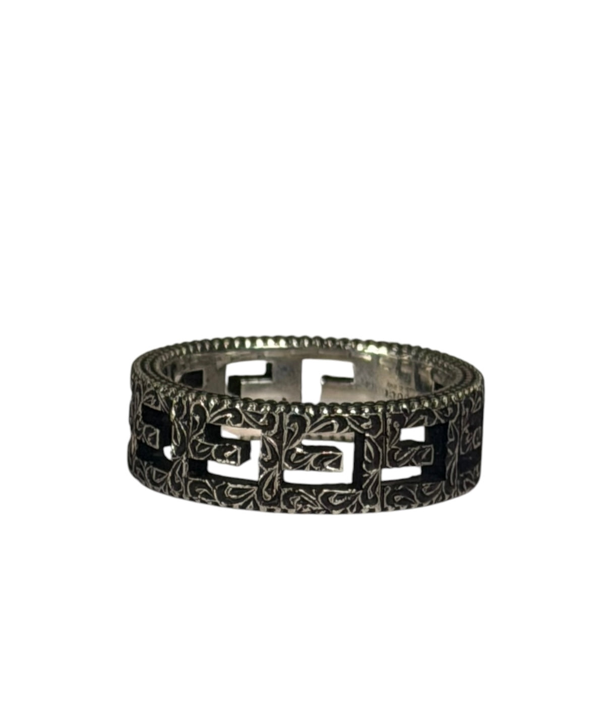 Gucci Sterling Silver G Cube Ring