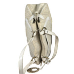 Fendi White Leather PVC Coated Zucca Spalmati Chef Shoulder Bag