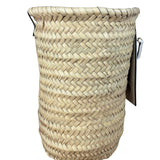 Versace Large White Raffia/Leather Shoulder Tote