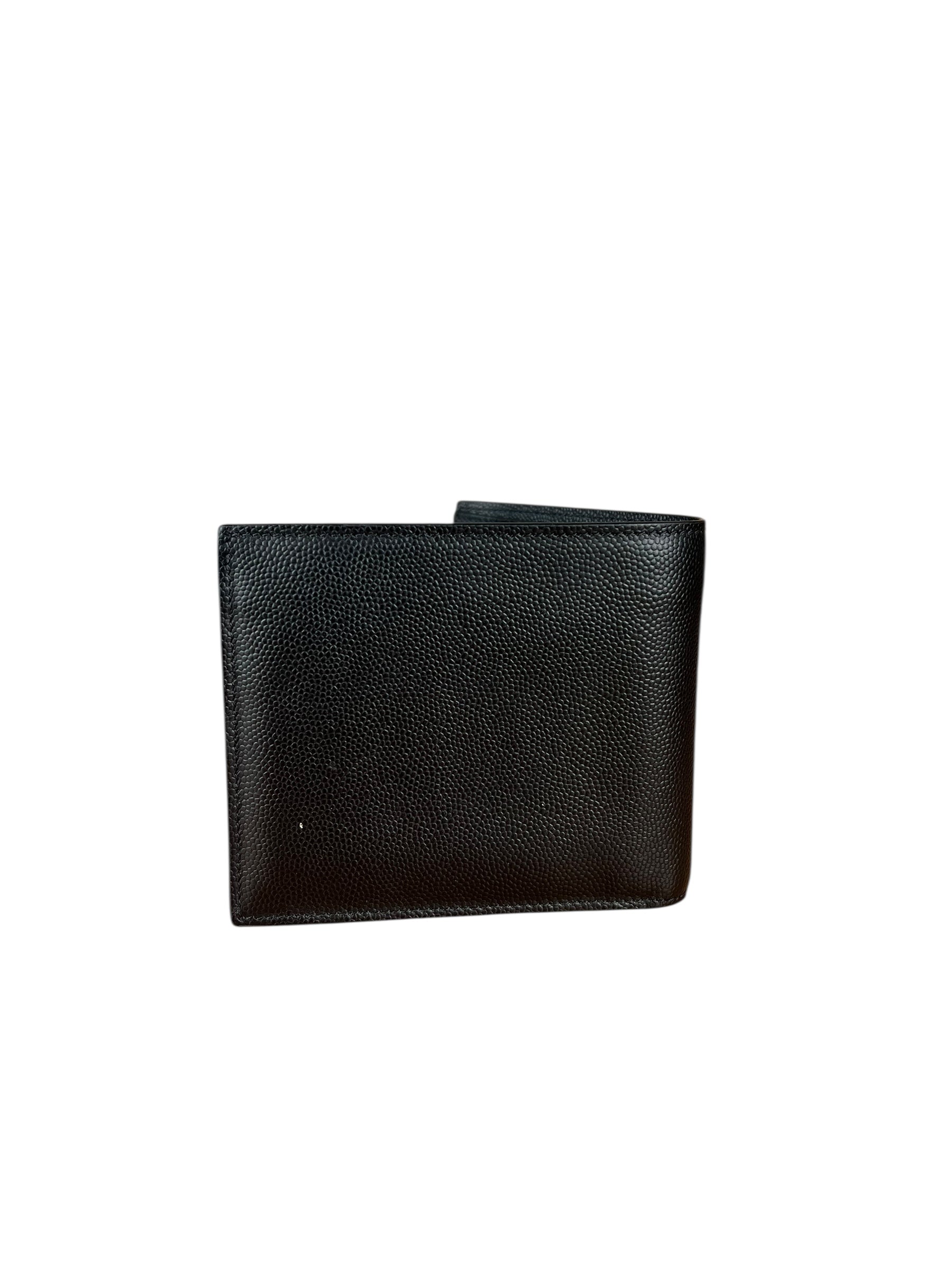 Yves Saint Laurent Leather Bi-Fold Wallet Black