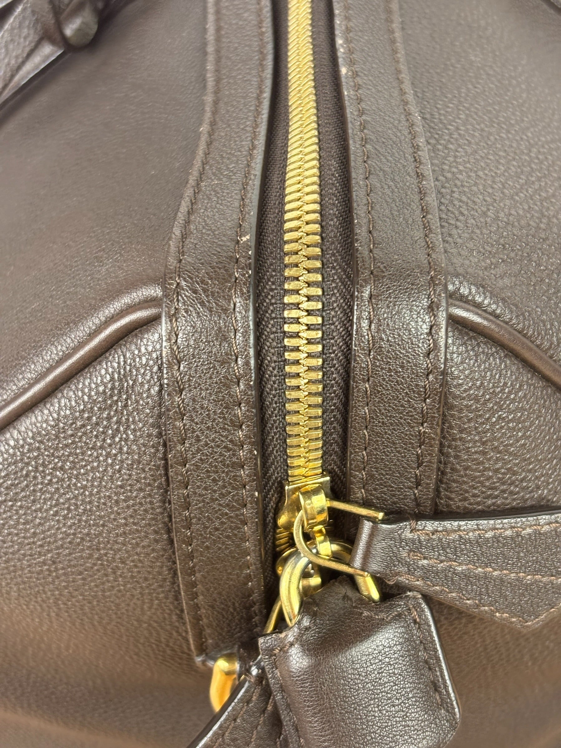 Louis Vuitton Chocolate Calfskin Sofia Coppola Duffel Bag